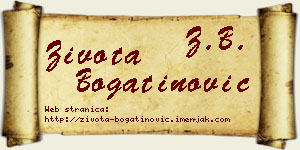 Života Bogatinović vizit kartica